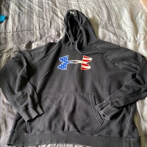 Under Armour Black Crew Neck Sweater with Patriotic Accents
